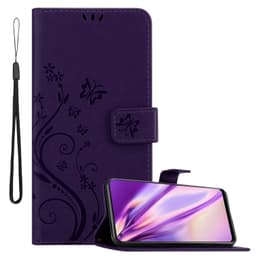 Realme 9 4G / 9 PRO+ lommebokdeksel Blomster (lilla)