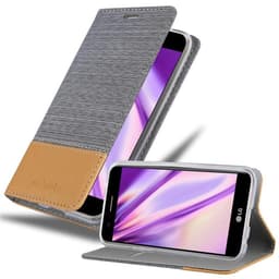 LG K10 2017 lommebokdeksel etui (grå)