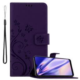 Samsung Galaxy A21 lommebokdeksel Blomster (lilla)