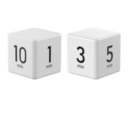 LCD Display Cube Induction Timer med pippåminnelse Hvit