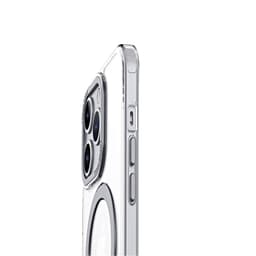 Magnetisk telefondeksel med usynlig stativ Kompatibel med iPhone 14 Pro Max Sølv