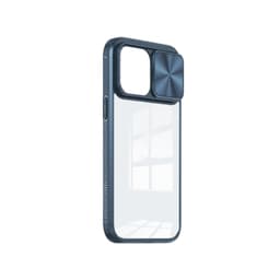 Gjennomsiktig anti-fall iPhone-deksel motstår også fingeravtrykk Mørke blå 16.5x8x1 cm iPhone 15 Pro Max