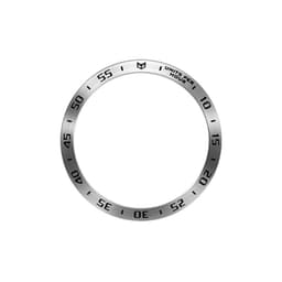 Sliver Circle in Lettering Type Klokkeramme kompatibel med Samsung Watch 6 Sølv 40.5mm/47mm