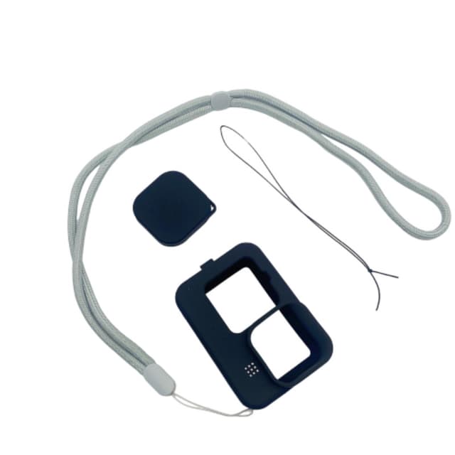 Anti-fall sportskamera beskyttende silikondeksel og objektivdekselsett for GoPro 9/10 Sort