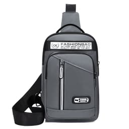 Crossbody-veske med stor kapasitet skulderveske for reise, jobb, skole Grå