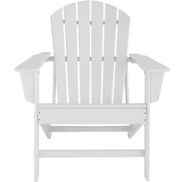 Hagestol med fotskammel Adirondack-Design - hvit