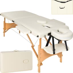 Massasjebenk med 2 soner, 5 cm polstring - beige