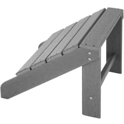 Sett av 2 hagestoler med fotskammel Adirondack-Design - grå