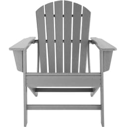 Hagestol med fotskammel Adirondack-Design - grå