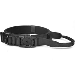 AirTag Pet Collar - Justerbar nylonhalsbånd med AirTag-holder Sort S