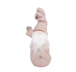 Stående nisse STJERNELYS, H30cm, rosa