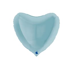 Hjerte pastellblå ballong