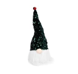 Nisse med lys BIR, grønn, H28cm