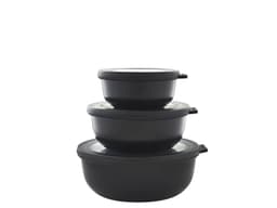 Mepal Cirqula low Bowl set 3 pcs Black