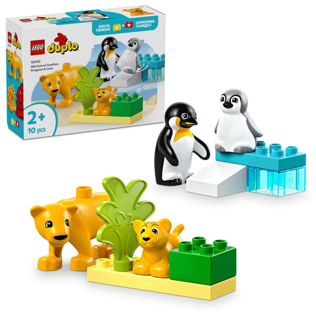 LEGO DUPLO Town Villdyrfamilier: Pingviner og løver 10442