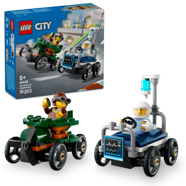 LEGO City Racerbilpakke flybil mot sykesengbil 60459