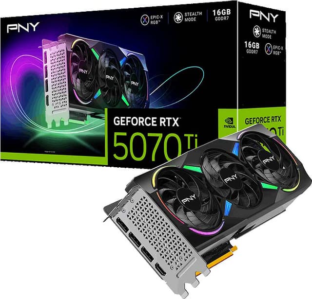 PNY GeForce RTX 5070 Ti 16GB ARGB 3X OC grafikkort