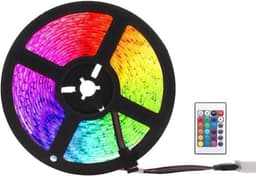 RGB LED-stripe med fjernkontroll, 5m