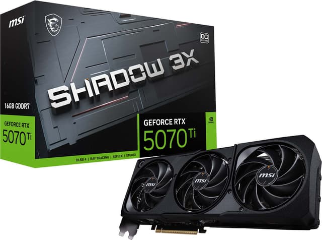 MSI GeForce RTX 5070 Ti 16G SHADOW 3X OC grafikkort