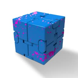 Fidget Toy Relaxation Infinite Cube Metal Flip Cube Blå-Rose