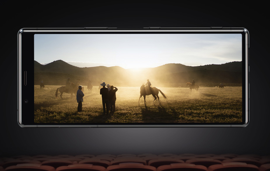 Sony Xperia 5-skjerm Sony Xperia 5-skjerm avbildet som et kinolerret.