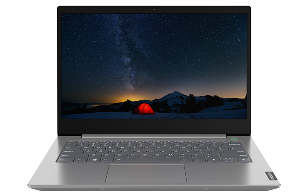Suunniteltu työkäyttöön Harmaa Lenovo ThinkBook 14” -kannettava.