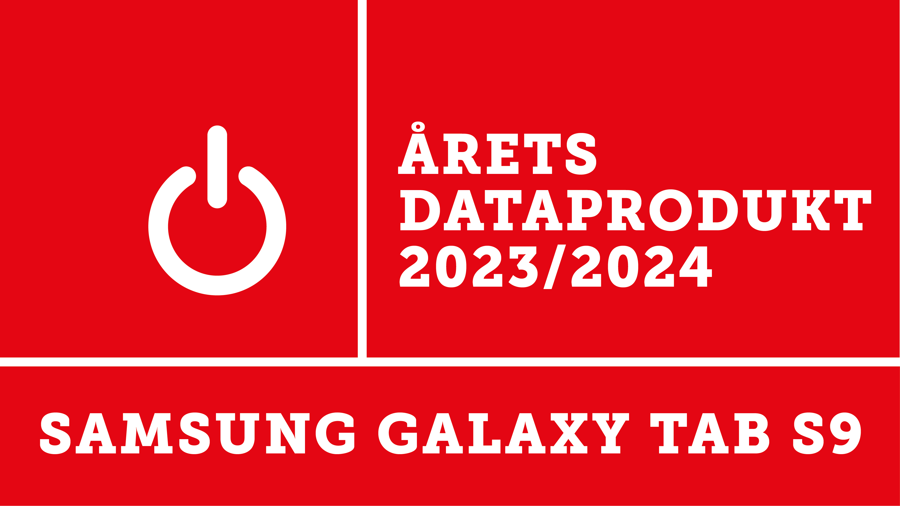 Samsung Galaxy Tab S9 er kåret til er kåret til årets dataprodukt 2023/2024 av Elektronikkbransjen.