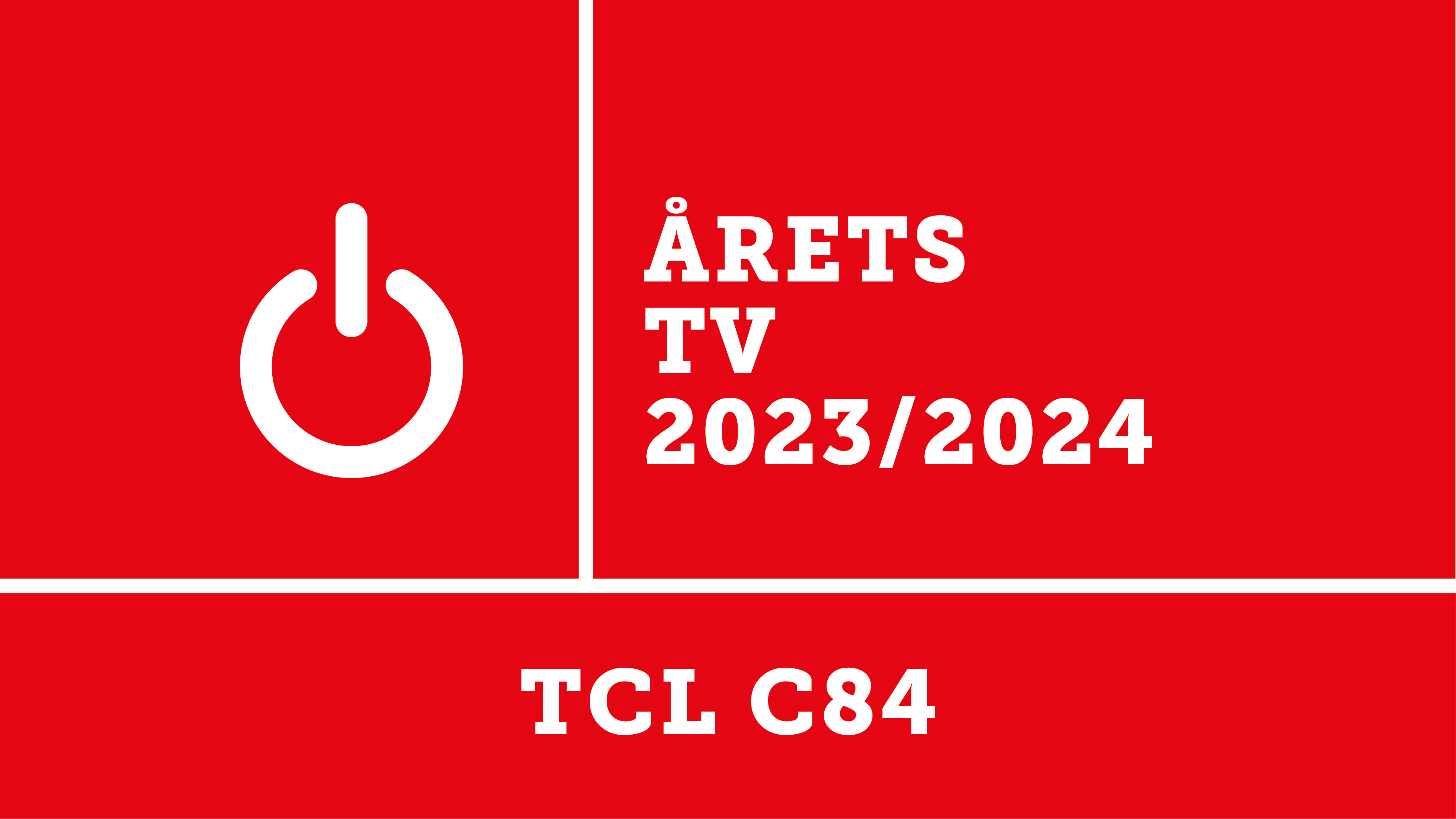 TCL C84 er kåret til TV 2023 av Elektronikkbransjen. 