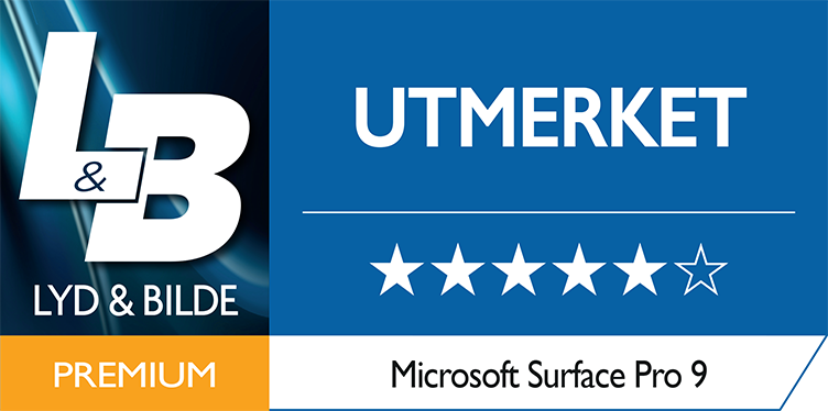 "Ultrakompakt og lettere enn selv den slankeste notebook-en. Prosessoren er overraskende hurtig. Skarp og flott touchskjerm.." sier Lyd & Bilde om Microsoft Surface Pro 9 etter deres test, februar 2023.