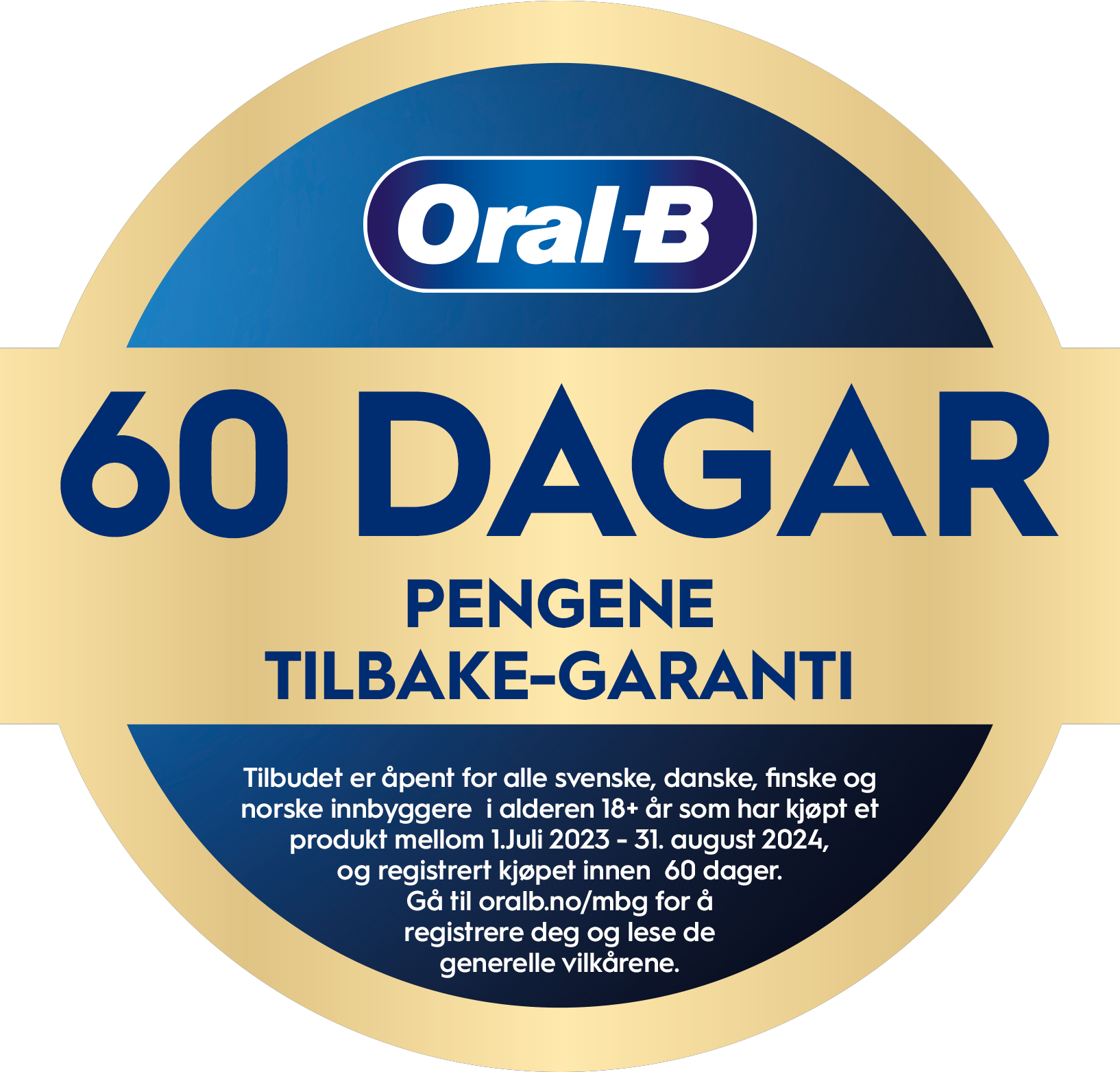 60 dagers fornøydhetsgaranti. Få pengene tilbake om du ikke er fornøyd med produktet.