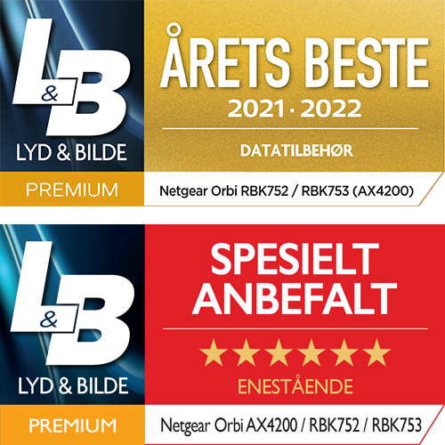 "Glem de billigere mesh-løsningene. Du blir ikke fornøyd før du tar steget opp til Orbi AX4200." sier Lyd & Bilde etter deres test, februar 2021