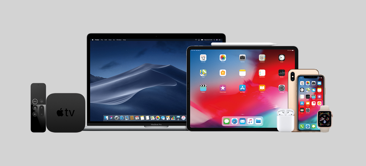 Apple – mye mer magi Bilde av Apple produktene MacBook, iPhone, iPad og AirPod
