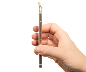 iPhone 6s med ikonisk Apple-design iPhone 6s fra siden