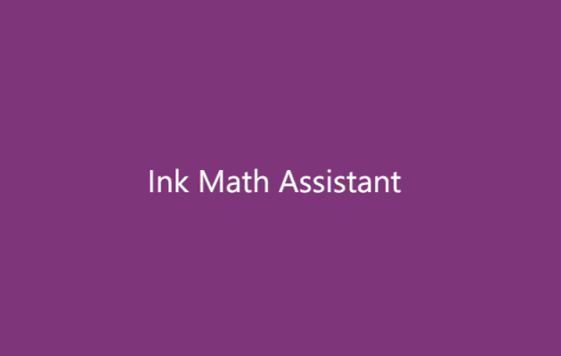 Ink Math Assistant i OneNote Ink Math Assistant i OneNote