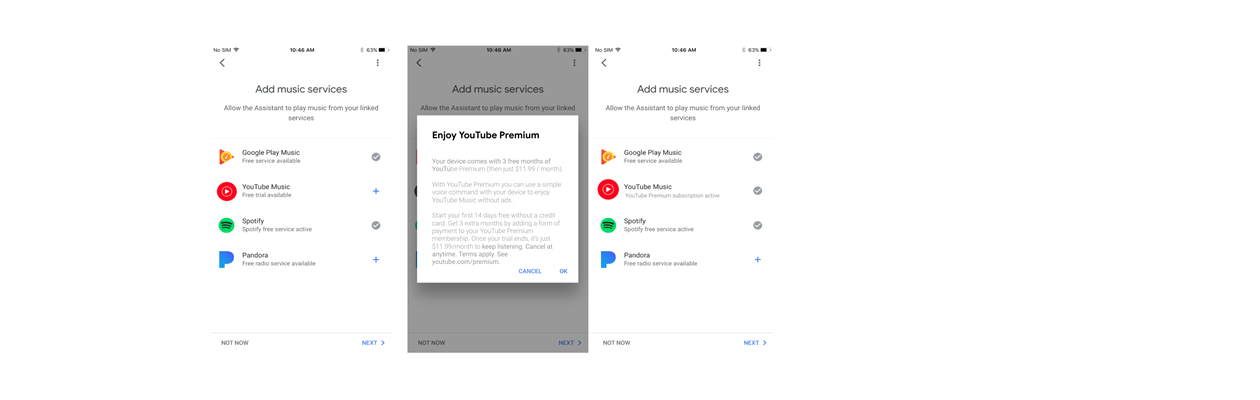 YouTube Music Premium-tilbudet finner du i Google Home-appen Bilde av Google-Home-appen på telefon