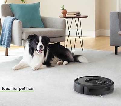  Roomba i7+ med en hund 