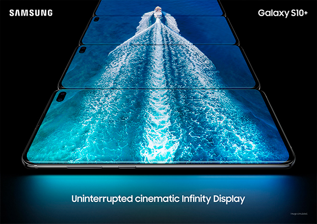Samsung S10 har en skjerm med kinofølelse Samsung Galaxy S10