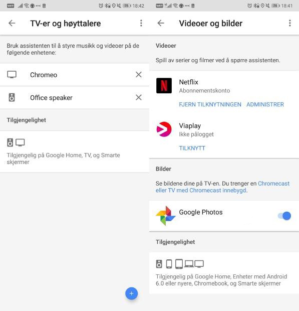 Connect devices and streaming services to your Google Assistant Skjermdump av Google Home-appen med TV-strømming.