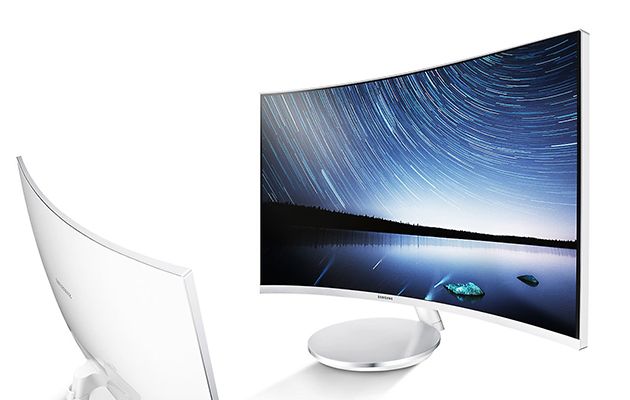Full HD og innebygde høyttalere 27” buet Full HD-skjerm med innebygde høyttalere