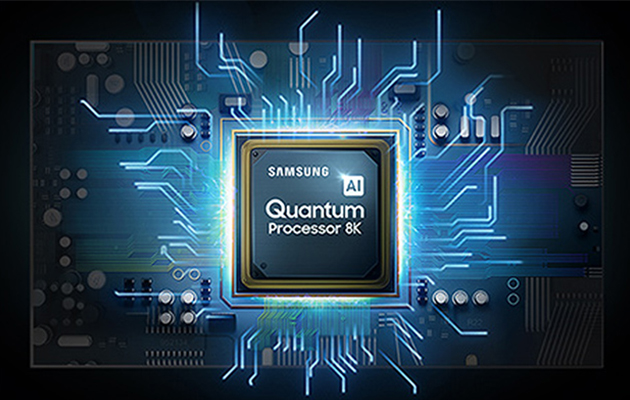Quantum Processor 8K gir deg klarere bilder og tilpasser lys og lyd etter rom og innhold Bilde av Quantum Processor 8K-chip