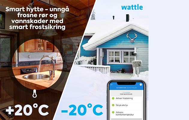 Med Wattle slipper du frostskader i hytta Bilde av hytte med tekst om Wattle cabin