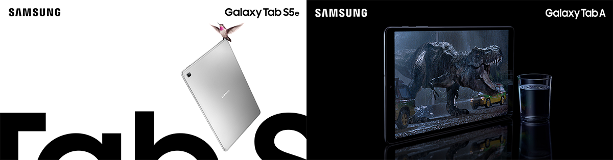 Samsung Galaxy Tab S5e og Tab A Samsung Galaxy Tab S5e og Tab A