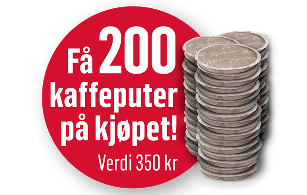 Philips Senseo kampanje - få 200 kaffeputer på kjøpet! Philips Senseo kampanje