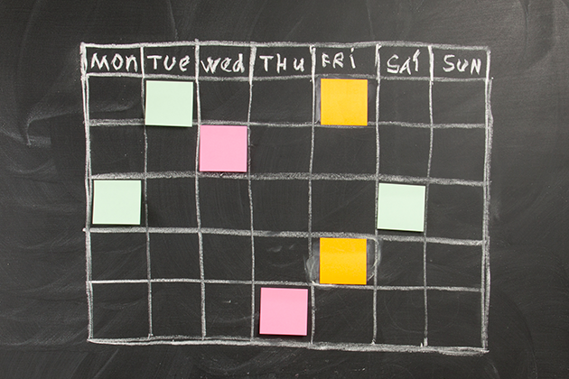 Appen Canvas Tavle med kalender og post-its