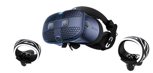 Bli ett med VR-omgivelsene HTC Vive Cosmos VR-briller og kontrollere.