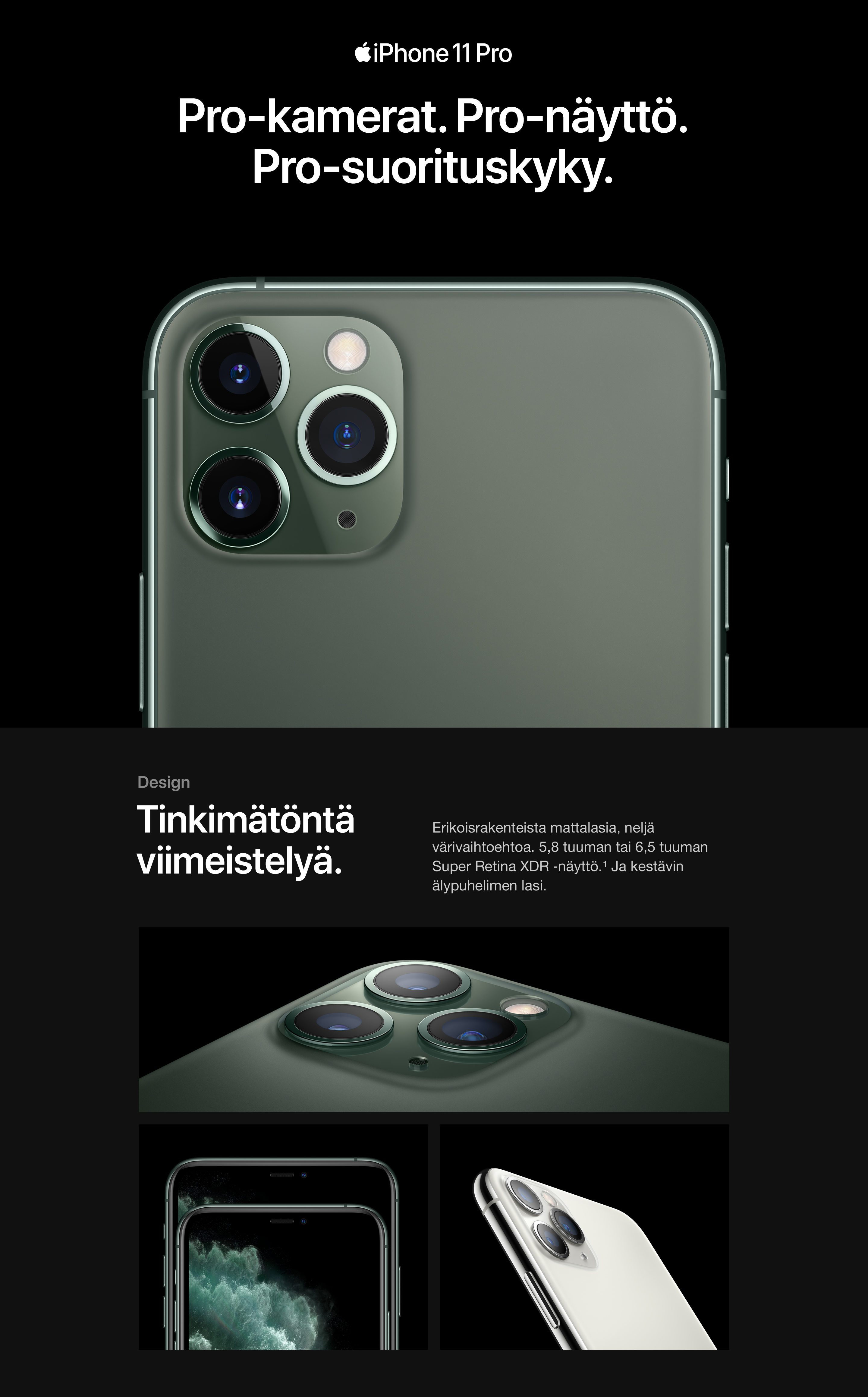 iPhone 11 Pron uskomaton kamera, näyttö ja suorituskyky.