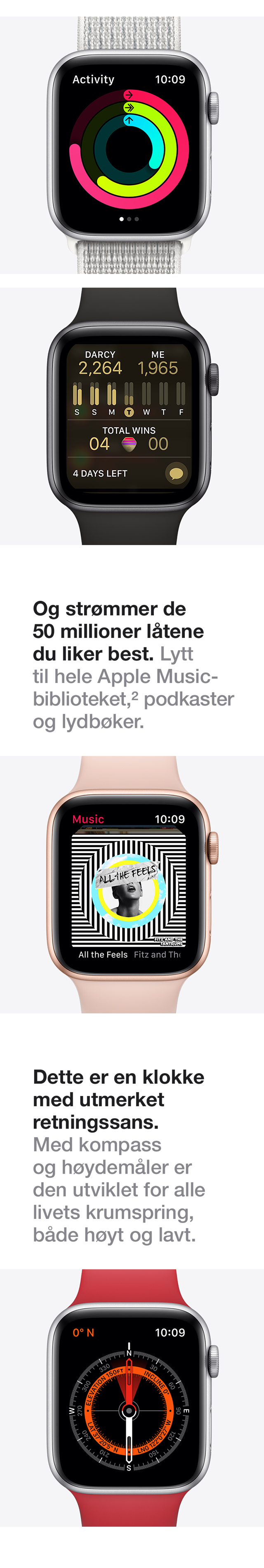 Strøm alle de sangene du liker best på klokken