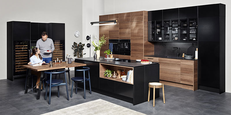 Kjøkkenserien Edge av typen Walnut