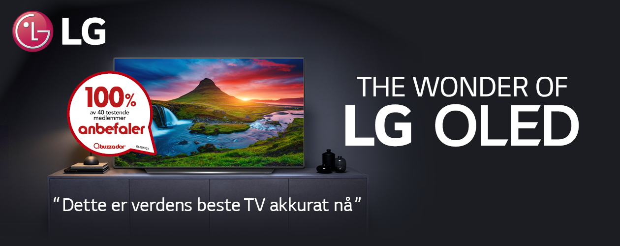 LG OLED leverer perfekt farge på perfekt sort LG OLED leverer perfekt farge på perfekt sort