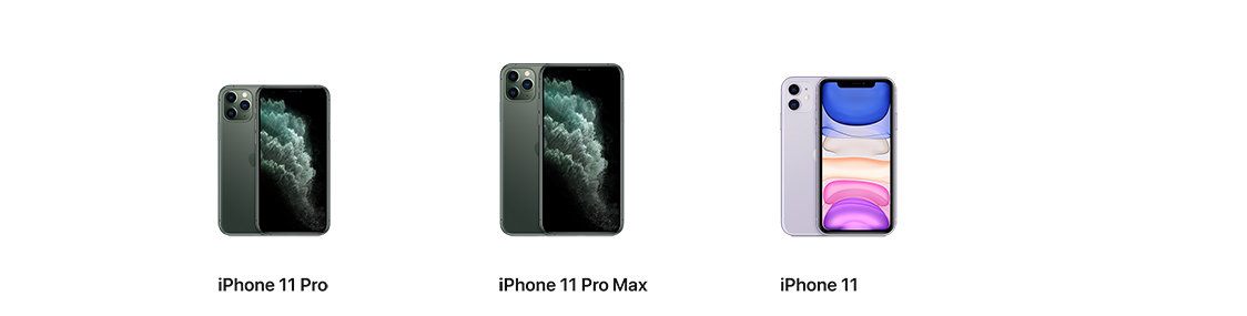 Sammenlikn iPhone 11 modellene